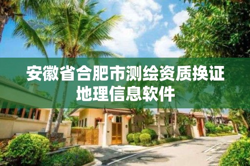 安徽省合肥市测绘资质换证地理信息软件