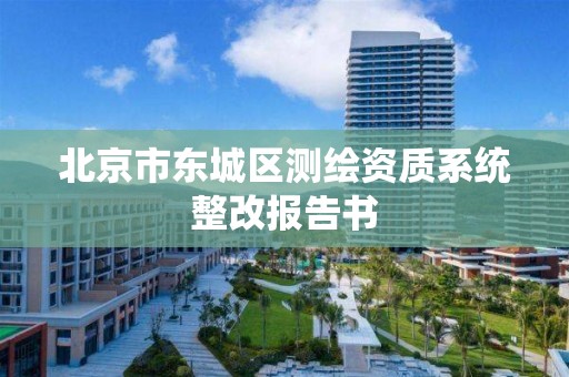 北京市东城区测绘资质系统整改报告书