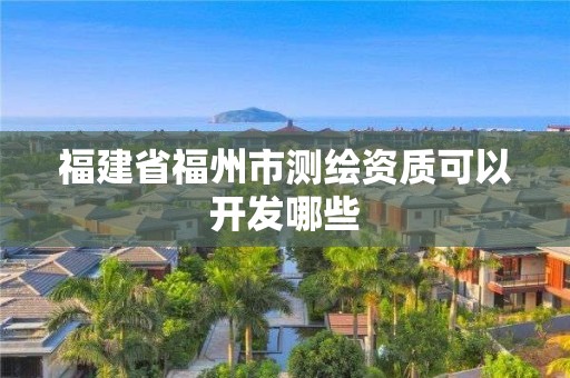 福建省福州市测绘资质可以开发哪些