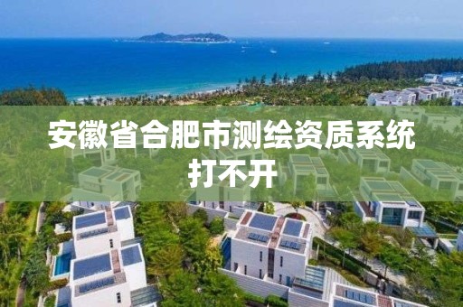 安徽省合肥市测绘资质系统打不开