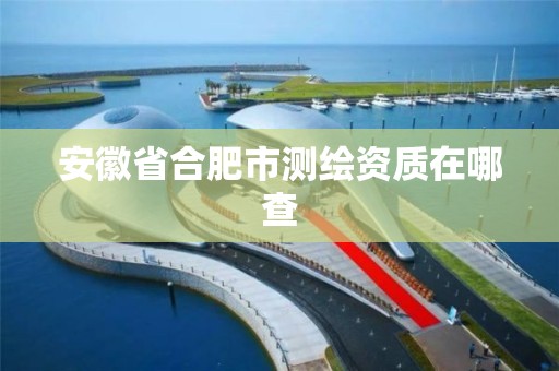 安徽省合肥市测绘资质在哪查