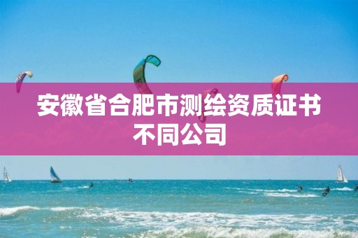 安徽省合肥市测绘资质证书不同公司