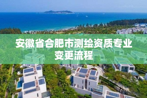 安徽省合肥市测绘资质专业变更流程