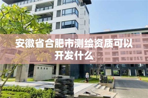 安徽省合肥市测绘资质可以开发什么