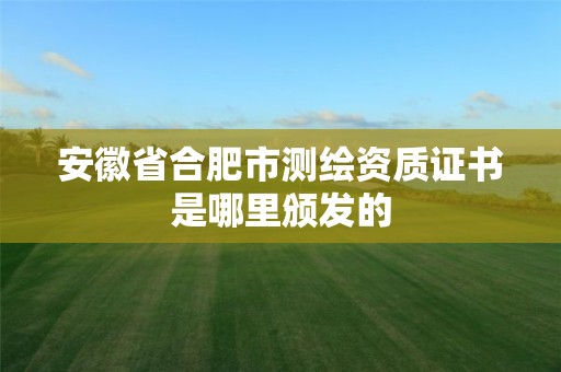 安徽省合肥市测绘资质证书是哪里颁发的