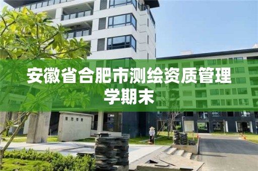 安徽省合肥市测绘资质管理学期末