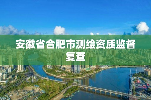 安徽省合肥市测绘资质监督复查