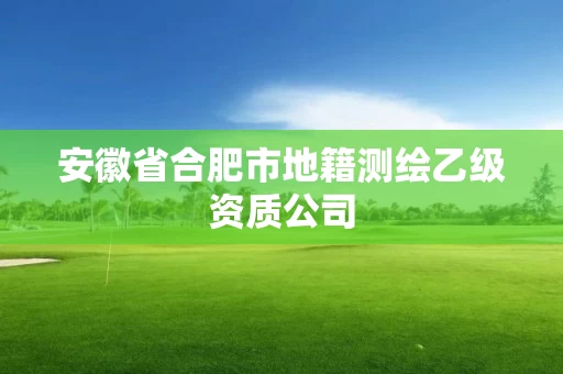 安徽省合肥市地籍测绘乙级资质公司 安徽省合肥市地籍测绘乙级资质公司