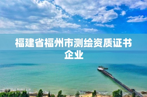 福建省福州市测绘资质证书企业