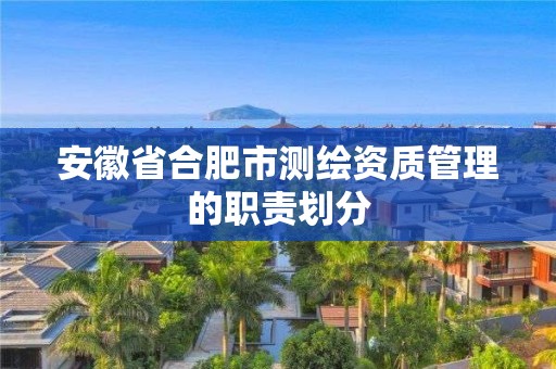 安徽省合肥市测绘资质管理的职责划分