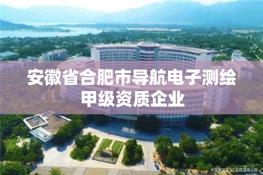 安徽省合肥市导航电子测绘甲级资质企业