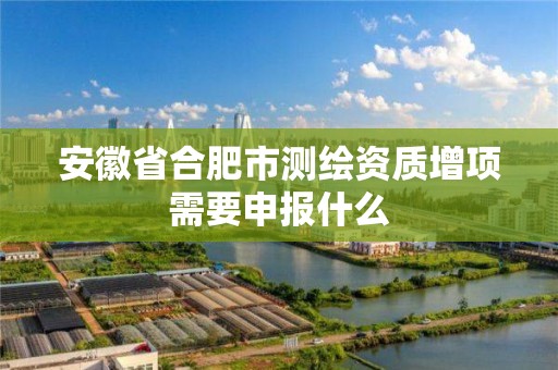 安徽省合肥市测绘资质增项需要申报什么