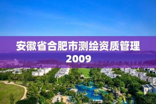 安徽省合肥市测绘资质管理2009