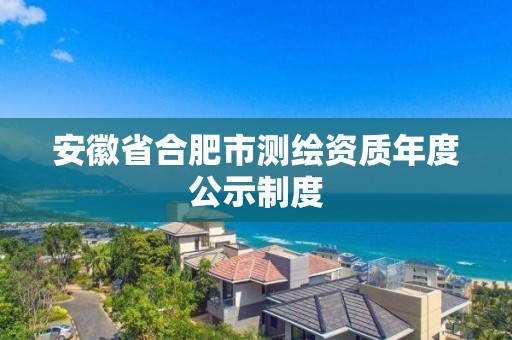 安徽省合肥市测绘资质年度公示制度