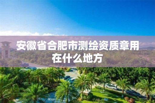 安徽省合肥市测绘资质章用在什么地方