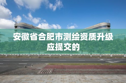 安徽省合肥市测绘资质升级应提交的