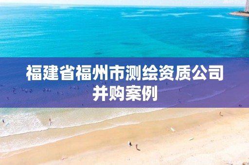 福建省福州市测绘资质公司并购案例