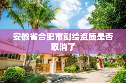 安徽省合肥市测绘资质是否取消了