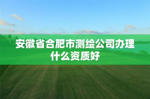 安徽省合肥市测绘公司办理什么资质好