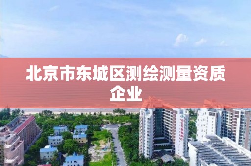 北京市东城区测绘测量资质企业