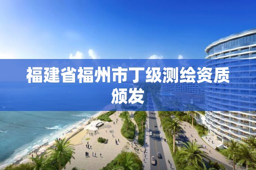 福建省福州市丁级测绘资质颁发