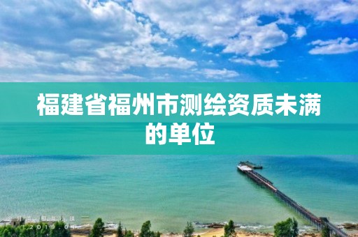 福建省福州市测绘资质未满的单位