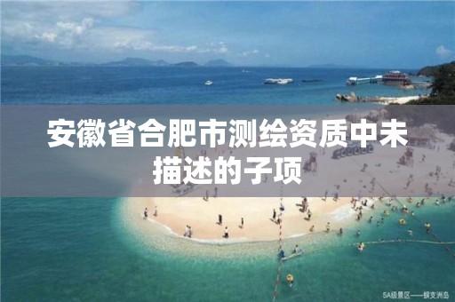 安徽省合肥市测绘资质中未描述的子项