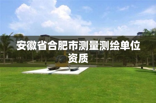 安徽省合肥市测量测绘单位资质