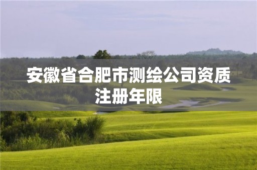 安徽省合肥市测绘公司资质注册年限