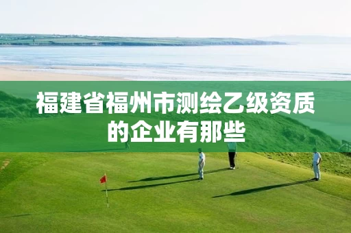 福建省福州市测绘乙级资质的企业有那些 福建省福州市测绘乙级资质的企业有那些