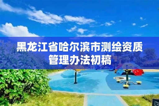 黑龙江省哈尔滨市测绘资质管理办法初稿