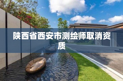 陕西省西安市测绘师取消资质