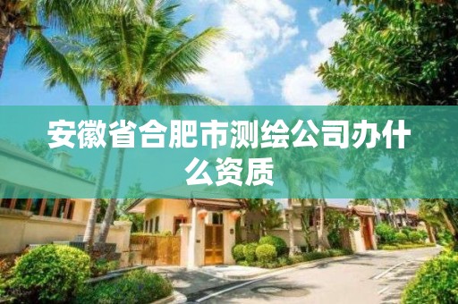 安徽省合肥市测绘公司办什么资质