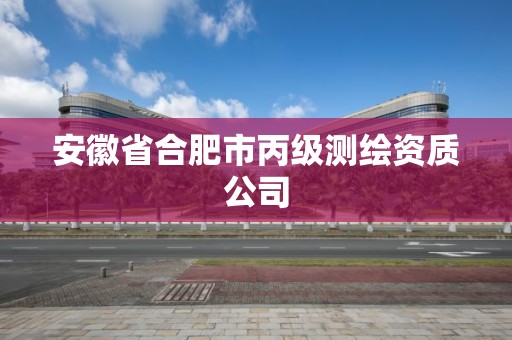 安徽省合肥市丙级测绘资质公司