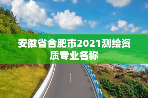 安徽省合肥市2021测绘资质专业名称