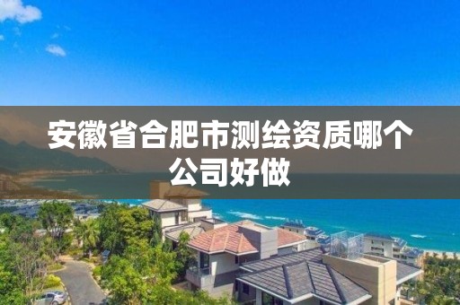 安徽省合肥市测绘资质哪个公司好做