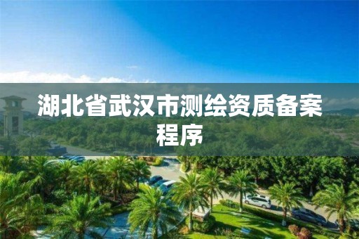 湖北省武汉市测绘资质备案程序