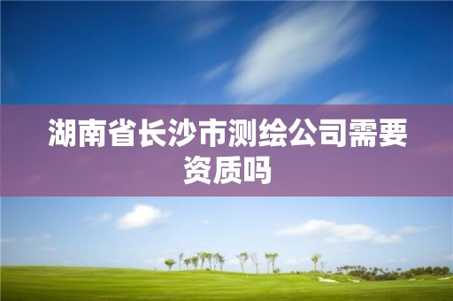 湖南省长沙市测绘公司需要资质吗