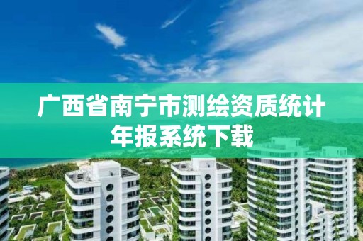 广西省南宁市测绘资质统计年报系统下载