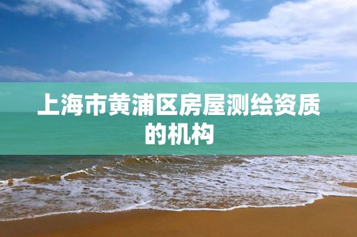 上海市黄浦区房屋测绘资质的机构