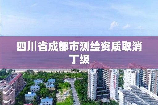 四川省成都市测绘资质取消丁级