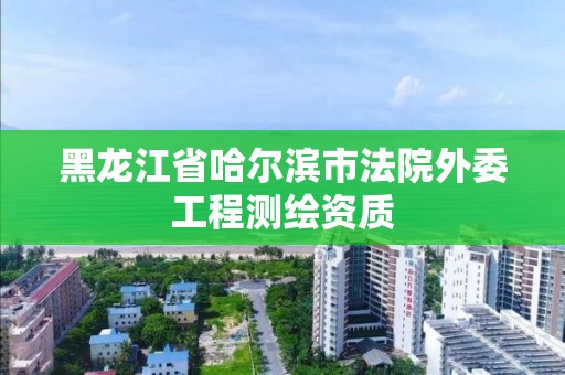 黑龙江省哈尔滨市法院外委工程测绘资质