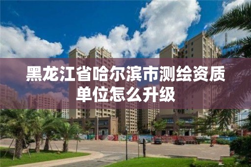 黑龙江省哈尔滨市测绘资质单位怎么升级