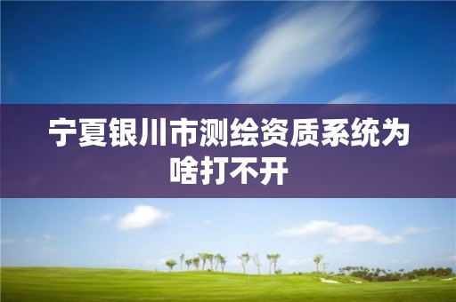 宁夏银川市测绘资质系统为啥打不开