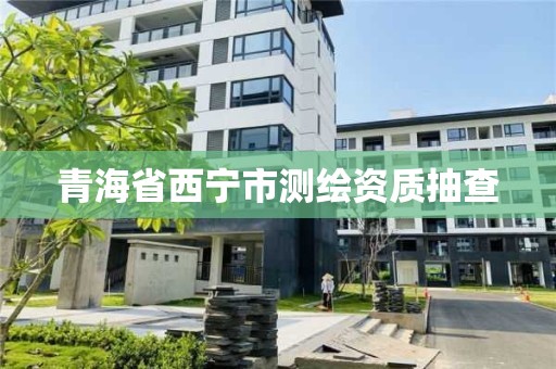 青海省西宁市测绘资质抽查