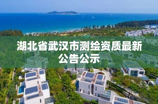 湖北省武汉市测绘资质最新公告公示