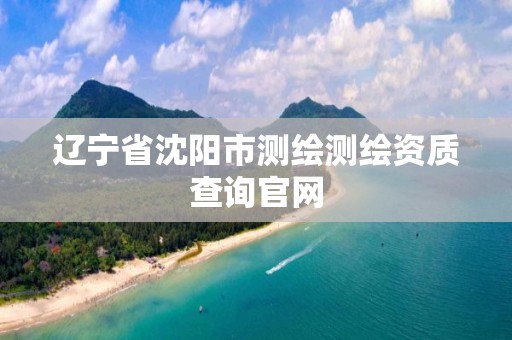 辽宁省沈阳市测绘测绘资质查询官网