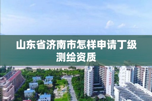 山东省济南市怎样申请丁级测绘资质