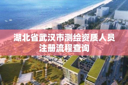 湖北省武汉市测绘资质人员注册流程查询