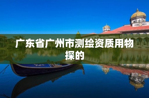 广东省广州市测绘资质用物探的